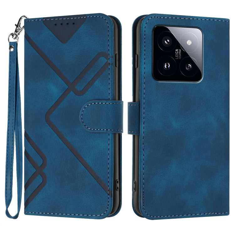 Line Pattern Skin Feel Leather Phone Case, For Xiaomi Redmi Note 13 Pro 4G, For Xiaomi Redmi Note 13 4G, For Xiaomi Redmi 13C, For Xiaomi Redmi K70E, For Xiaomi 14 Pro, For Xiaomi 14, For Xiaomi Redmi K70, For Xiaomi Redmi Note 12 Pro 4G/5G Global