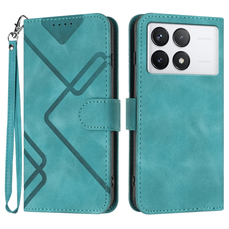 Line Pattern Skin Feel Leather Phone Case, For Xiaomi Redmi Note 13 Pro 4G, For Xiaomi Redmi Note 13 4G, For Xiaomi Redmi 13C, For Xiaomi Redmi K70E, For Xiaomi 14 Pro, For Xiaomi 14, For Xiaomi Redmi K70, For Xiaomi Redmi Note 12 Pro 4G/5G Global