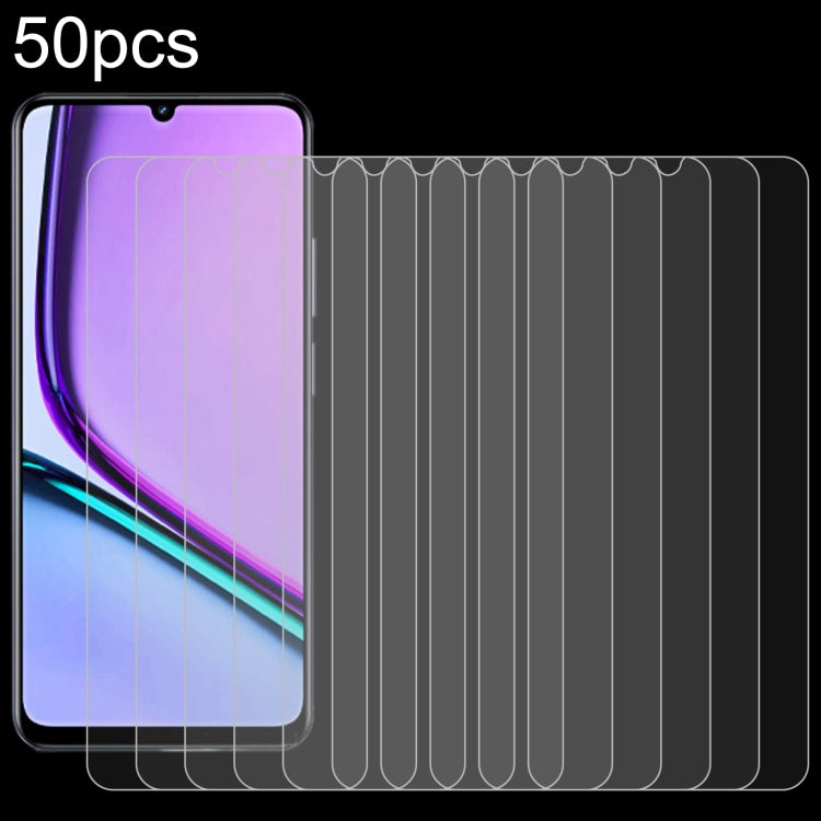 50pcs 0.26mm 9H 2.5D Tempered Glass Film, For Realme 16T 5G, For Realme GT 7 Global, For Realme 13 4G / 13+ / C63 5G / 14x / 14, For Realme P3 Ultra 5G, For Realme Neo7, For Realme P1 Speed, For Realme C61 / C61 India / Note 60, For Realme 12+ / 12 4G ...