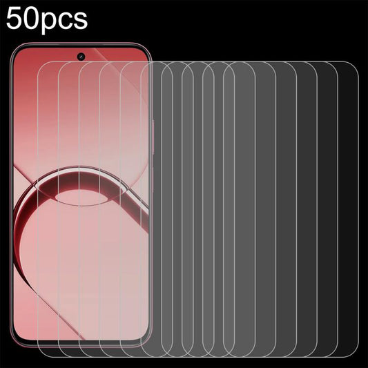 50pcs 0.26mm 9H 2.5D Tempered Glass Film, For Realme 16T 5G, For Realme GT 7 Global, For Realme 13 4G / 13+ / C63 5G / 14x / 14, For Realme P3 Ultra 5G, For Realme Neo7, For Realme P1 Speed, For Realme C61 / C61 India / Note 60, For Realme 12+ / 12 4G ...