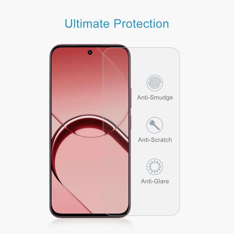 50pcs 0.26mm 9H 2.5D Tempered Glass Film, For Realme 16T 5G, For Realme GT 7 Global, For Realme 13 4G / 13+ / C63 5G / 14x / 14, For Realme P3 Ultra 5G, For Realme Neo7, For Realme P1 Speed, For Realme C61 / C61 India / Note 60, For Realme 12+ / 12 4G ...