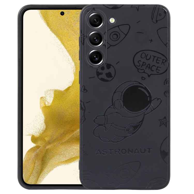 Astronaut Pattern Silicone Straight Edge Phone Case, For Samsung Galaxy S22 5G, For Samsung Galaxy S22+ 5G, For Samsung Galaxy S22 Ultra 5G, For Samsung Galaxy S21 5G, For Samsung Galaxy S21+ 5G, For Samsung Galaxy S21 FE 5G