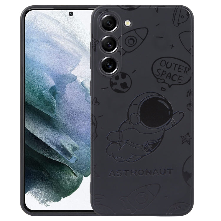 Astronaut Pattern Silicone Straight Edge Phone Case, For Samsung Galaxy S22 5G, For Samsung Galaxy S22+ 5G, For Samsung Galaxy S22 Ultra 5G, For Samsung Galaxy S21 5G, For Samsung Galaxy S21+ 5G, For Samsung Galaxy S21 FE 5G