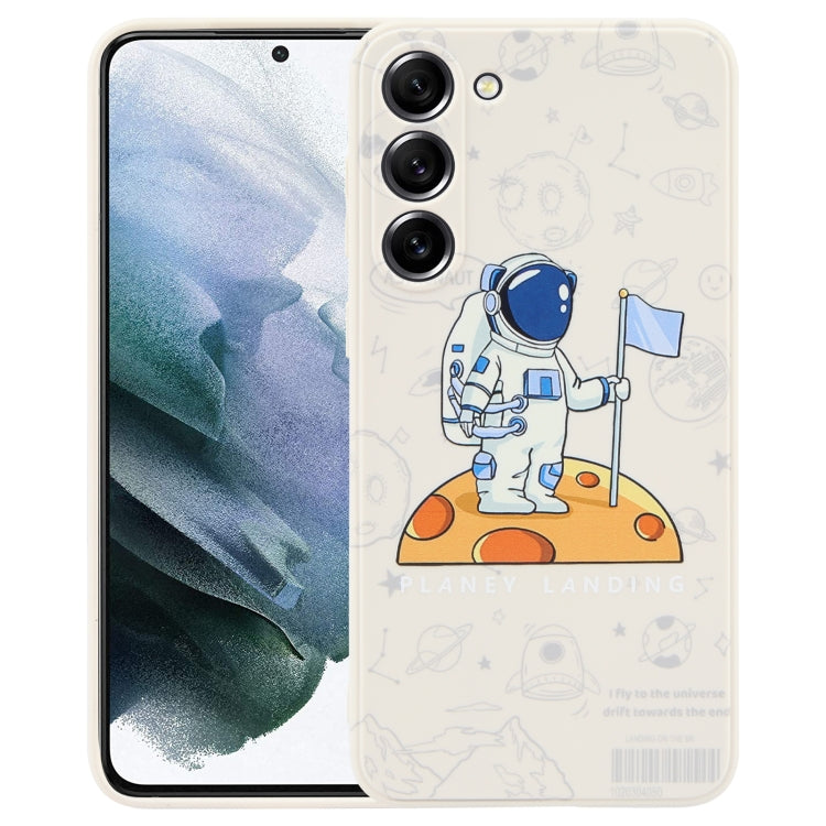 Astronaut Pattern Silicone Straight Edge Phone Case, For Samsung Galaxy S22 5G, For Samsung Galaxy S22+ 5G, For Samsung Galaxy S22 Ultra 5G, For Samsung Galaxy S21 5G, For Samsung Galaxy S21+ 5G, For Samsung Galaxy S21 FE 5G