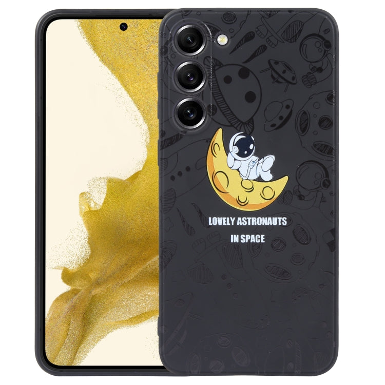 Astronaut Pattern Silicone Straight Edge Phone Case, For Samsung Galaxy A54 5G, For Samsung Galaxy S20 Ultra 5G, For Samsung Galaxy S20 FE, For Samsung Galaxy S10, For Samsung Galaxy S10+, For Samsung Galaxy A91