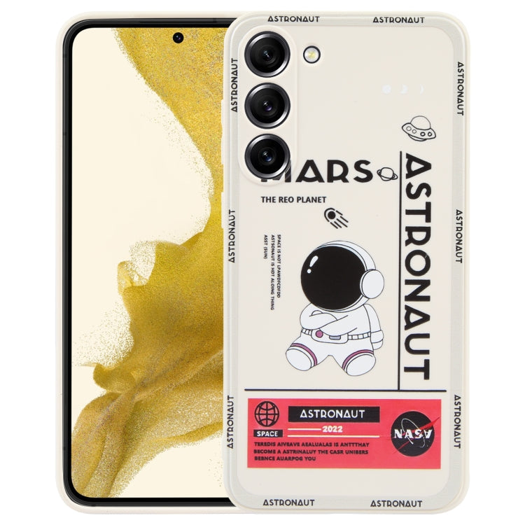 Astronaut Pattern Silicone Straight Edge Phone Case, For Samsung Galaxy A51, For Samsung Galaxy A50, For Samsung Galaxy A32 5G, For Samsung Galaxy A32 4G, For Samsung Galaxy A23 4G, For Samsung Galaxy A22 5G