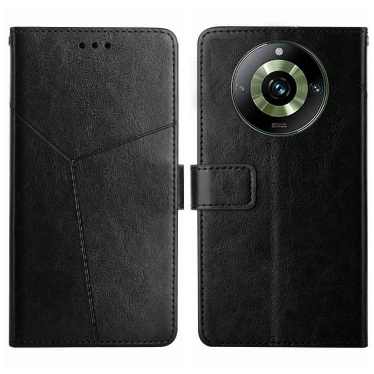 HT01 Y-shaped Pattern Flip Leather Phone Case, For Realme 11 Pro 5G / 11 Pro+ 5G