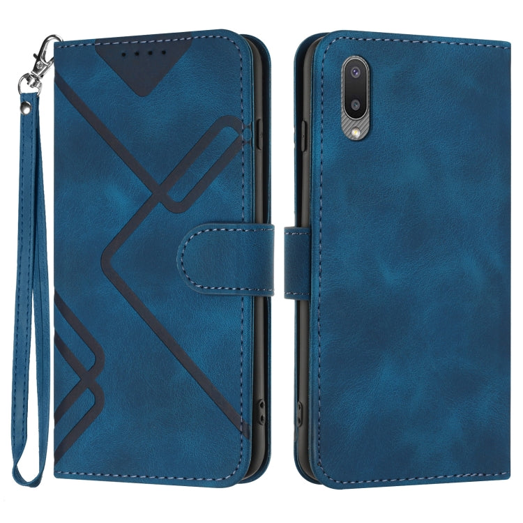 Line Pattern Skin Feel Leather Phone Case, For Samsung Galaxy A32 4G, For Samsung Galaxy A02 EU Version, For Samsung Galaxy A72 4G/5G, For Samsung Galaxy A52 4G/5G, For Samsung Galaxy S21 5G, For Samsung Galaxy S21+ 5G, For Samsung Galaxy S21 Ultra 5G ...