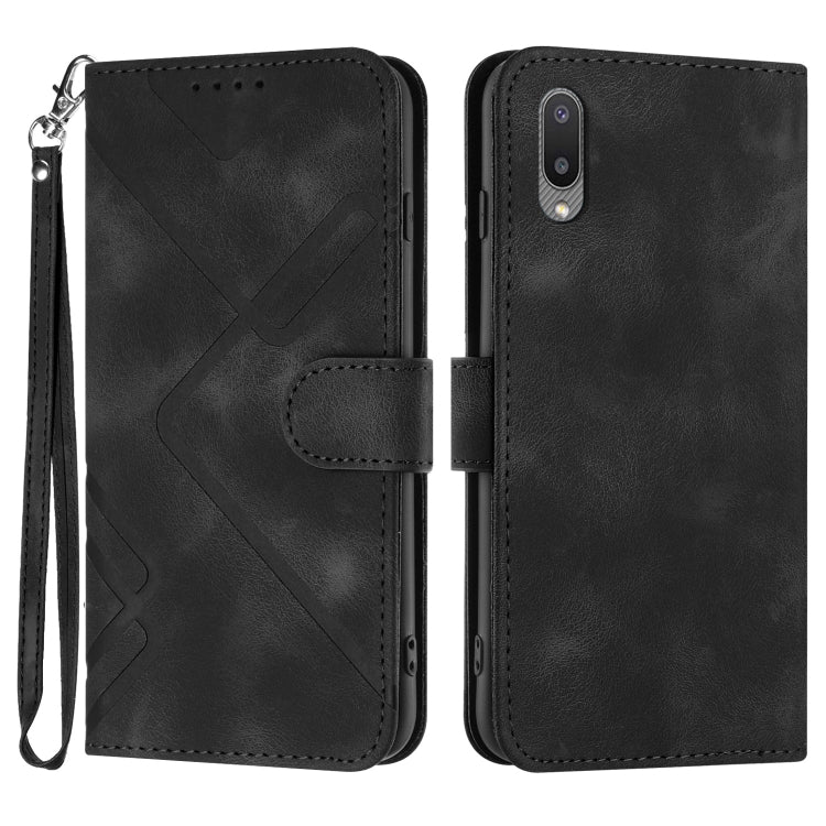 Line Pattern Skin Feel Leather Phone Case, For Samsung Galaxy A32 4G, For Samsung Galaxy A02 EU Version, For Samsung Galaxy A72 4G/5G, For Samsung Galaxy A52 4G/5G, For Samsung Galaxy S21 5G, For Samsung Galaxy S21+ 5G, For Samsung Galaxy S21 Ultra 5G ...