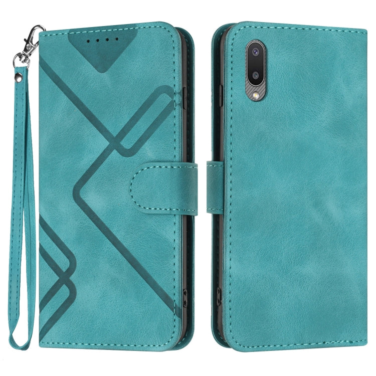 Line Pattern Skin Feel Leather Phone Case, For Samsung Galaxy A32 4G, For Samsung Galaxy A02 EU Version, For Samsung Galaxy A72 4G/5G, For Samsung Galaxy A52 4G/5G, For Samsung Galaxy S21 5G, For Samsung Galaxy S21+ 5G, For Samsung Galaxy S21 Ultra 5G ...