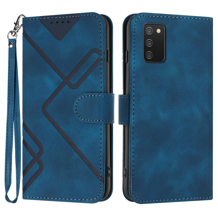Line Pattern Skin Feel Leather Phone Case, For Samsung Galaxy A32 4G, For Samsung Galaxy A02 EU Version, For Samsung Galaxy A72 4G/5G, For Samsung Galaxy A52 4G/5G, For Samsung Galaxy S21 5G, For Samsung Galaxy S21+ 5G, For Samsung Galaxy S21 Ultra 5G ...