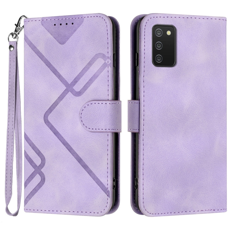 Line Pattern Skin Feel Leather Phone Case, For Samsung Galaxy S22 5G, For Samsung Galaxy A13 5G, For Samsung Galaxy Xcover 5, For Samsung Galaxy A03s 166mm, For Samsung Galaxy A41, For Samsung Galaxy A22 4G, For Samsung Galaxy A22 5G                   ...