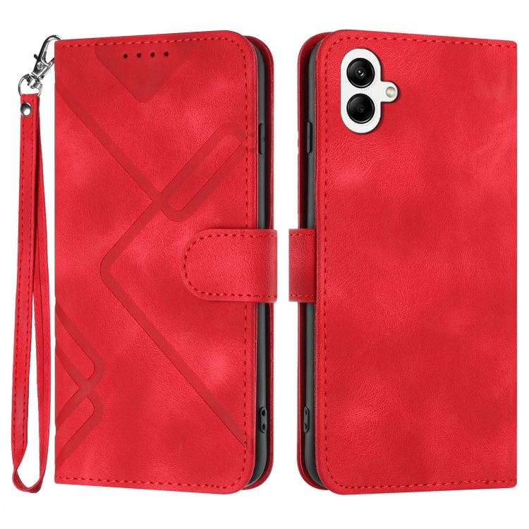 Line Pattern Skin Feel Leather Phone Case, For Samsung Galaxy A55, For Samsung Galaxy A35, For Samsung Galaxy A24 4G, For Samsung Galaxy A14 4G, For Samsung Galaxy A34 5G, For Samsung Galaxy A54 5G, For Samsung Galaxy A04e, For Samsung Galaxy S23 Ultra 5G