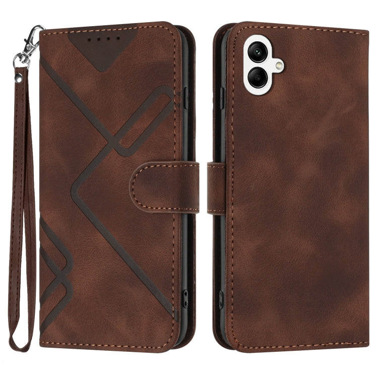 Line Pattern Skin Feel Leather Phone Case, For Samsung Galaxy A55, For Samsung Galaxy A35, For Samsung Galaxy A24 4G, For Samsung Galaxy A14 4G, For Samsung Galaxy A34 5G, For Samsung Galaxy A54 5G, For Samsung Galaxy A04e, For Samsung Galaxy S23 Ultra 5G