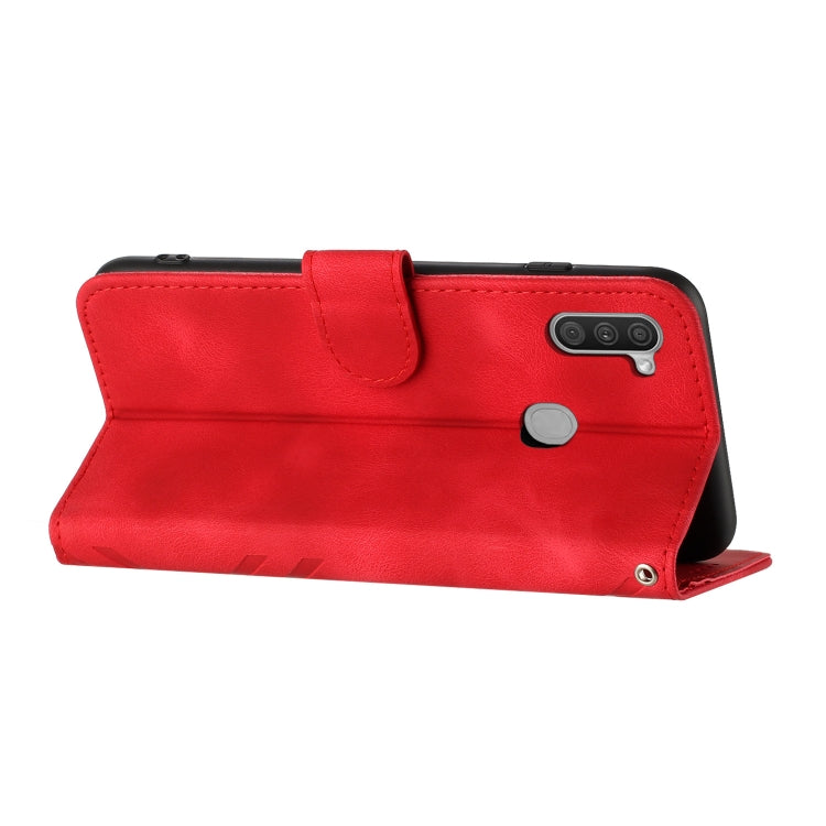 Line Pattern Skin Feel Leather Phone Case, For Samsung Galaxy A11 EU Version, For Samsung Galaxy S20, For Samsung Galaxy S20+, For Samsung Galaxy A21 EU Version, For Samsung Galaxy A71 4G, For Samsung Galaxy A51 4G, For Samsung Galaxy A50 / A50s       ...
