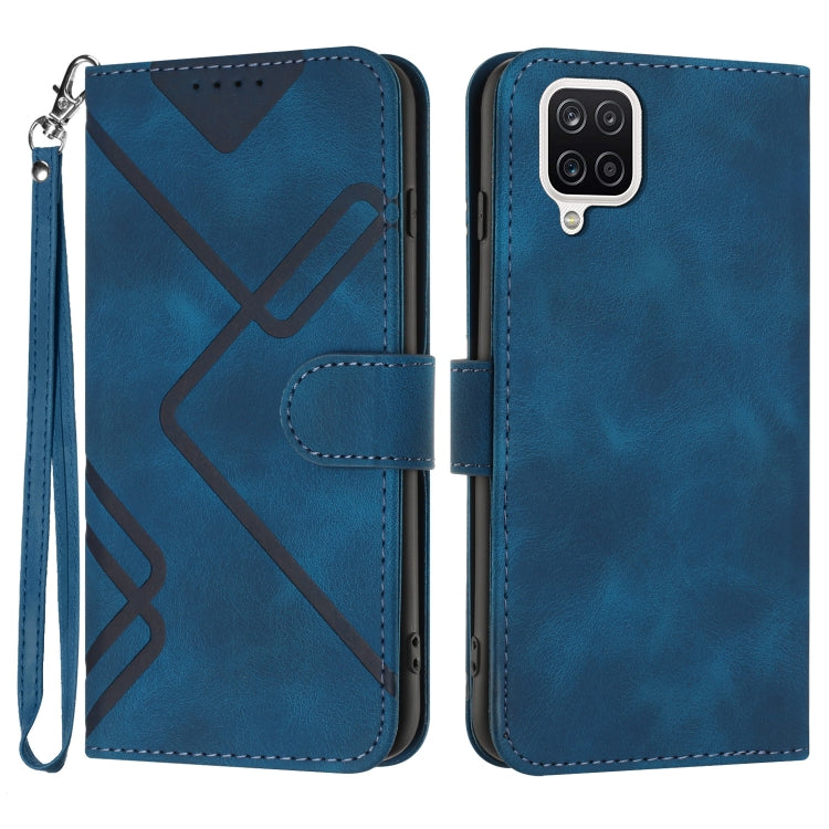 Line Pattern Skin Feel Leather Phone Case, For Samsung Galaxy A12, For Samsung Galaxy Note20 Ultra, For Samsung Galaxy Note20, For Samsung Galaxy A01 / M01, For Samsung Galaxy A21s, For Samsung Galaxy A51 5G, For Samsung Galaxy A71 5G                  ...