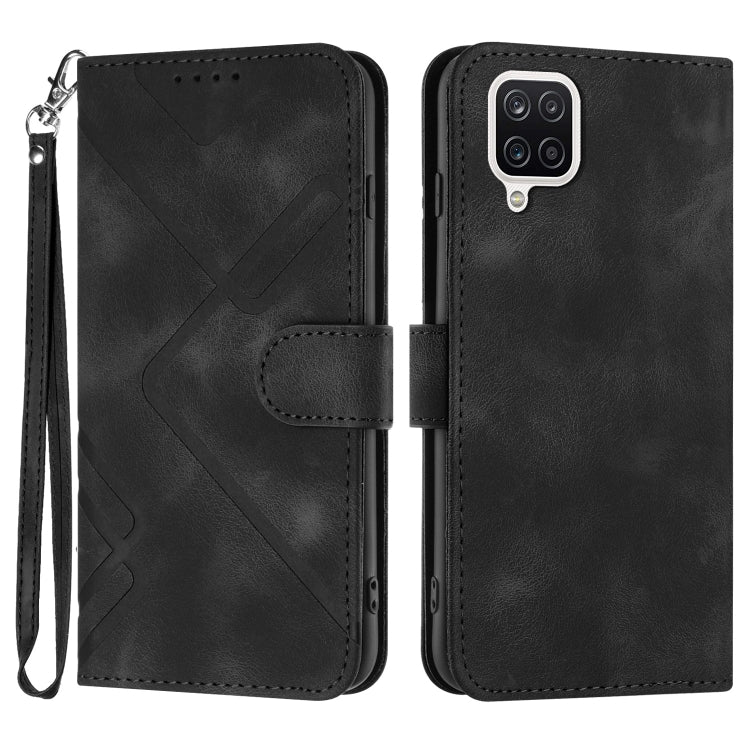 Line Pattern Skin Feel Leather Phone Case, For Samsung Galaxy A12, For Samsung Galaxy Note20 Ultra, For Samsung Galaxy Note20, For Samsung Galaxy A01 / M01, For Samsung Galaxy A21s, For Samsung Galaxy A51 5G, For Samsung Galaxy A71 5G                  ...