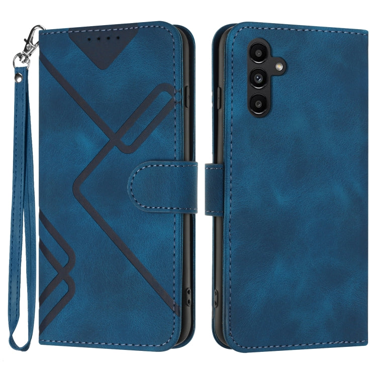 Line Pattern Skin Feel Leather Phone Case, For Samsung Galaxy A55, For Samsung Galaxy A35, For Samsung Galaxy A24 4G, For Samsung Galaxy A14 4G, For Samsung Galaxy A34 5G, For Samsung Galaxy A54 5G, For Samsung Galaxy A04e, For Samsung Galaxy S23 Ultra 5G