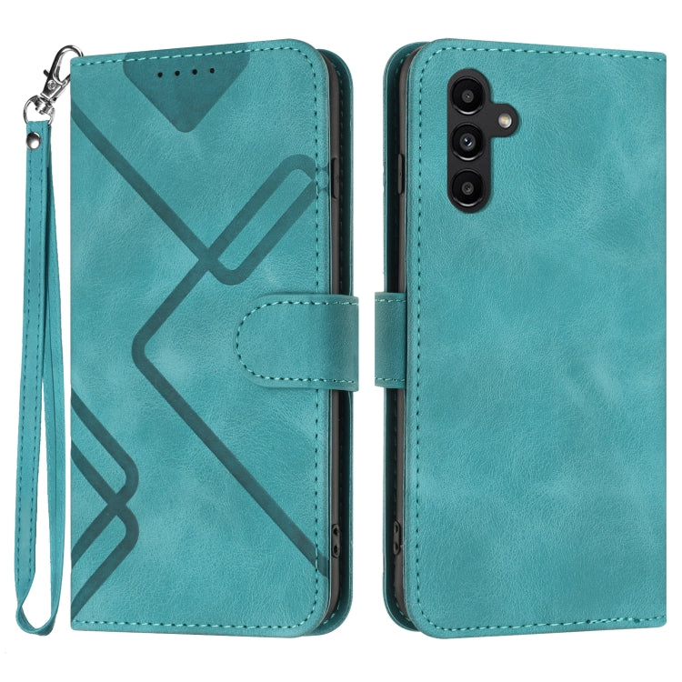 Line Pattern Skin Feel Leather Phone Case, For Samsung Galaxy A55, For Samsung Galaxy A35, For Samsung Galaxy A24 4G, For Samsung Galaxy A14 4G, For Samsung Galaxy A34 5G, For Samsung Galaxy A54 5G, For Samsung Galaxy A04e, For Samsung Galaxy S23 Ultra 5G