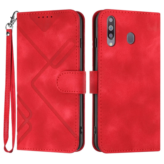 Line Pattern Skin Feel Leather Phone Case, For Samsung Galaxy A20s, For Samsung Galaxy Note10+, For Samsung Galaxy A20e / A10e, For Samsung Galaxy A70, For Samsung Galaxy A40, For Samsung Galaxy A10 / M10, For Samsung Galaxy A20 / A30                  ...