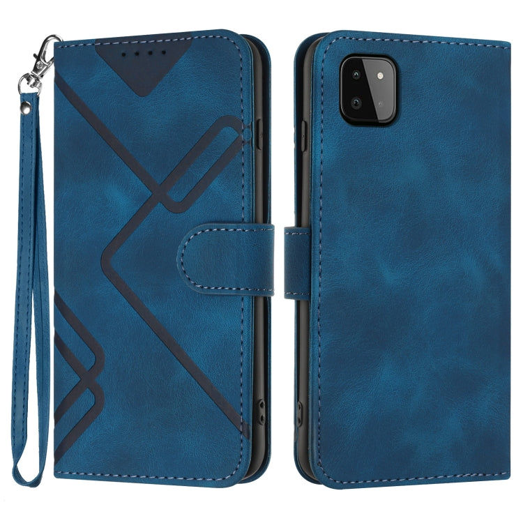 Line Pattern Skin Feel Leather Phone Case, For Samsung Galaxy S22 5G, For Samsung Galaxy A13 5G, For Samsung Galaxy Xcover 5, For Samsung Galaxy A03s 166mm, For Samsung Galaxy A41, For Samsung Galaxy A22 4G, For Samsung Galaxy A22 5G                   ...