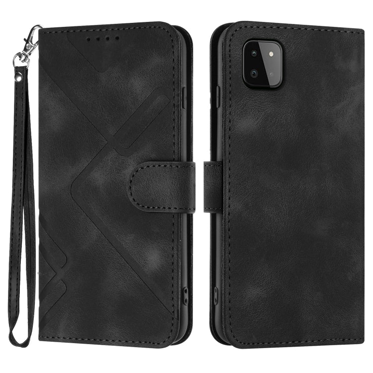 Line Pattern Skin Feel Leather Phone Case, For Samsung Galaxy S22 5G, For Samsung Galaxy A13 5G, For Samsung Galaxy Xcover 5, For Samsung Galaxy A03s 166mm, For Samsung Galaxy A41, For Samsung Galaxy A22 4G, For Samsung Galaxy A22 5G                   ...