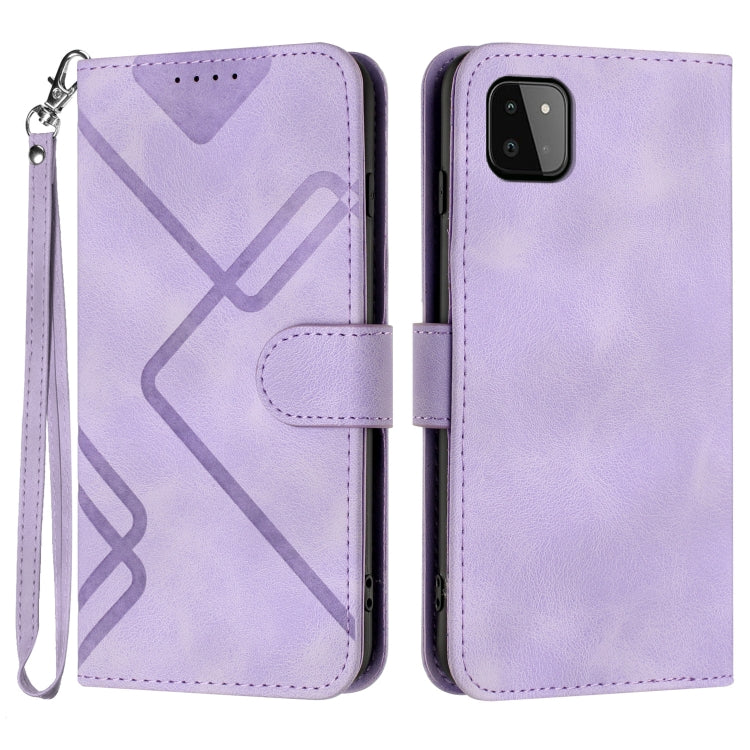 Line Pattern Skin Feel Leather Phone Case, For Samsung Galaxy S22 5G, For Samsung Galaxy A13 5G, For Samsung Galaxy Xcover 5, For Samsung Galaxy A03s 166mm, For Samsung Galaxy A41, For Samsung Galaxy A22 4G, For Samsung Galaxy A22 5G                   ...