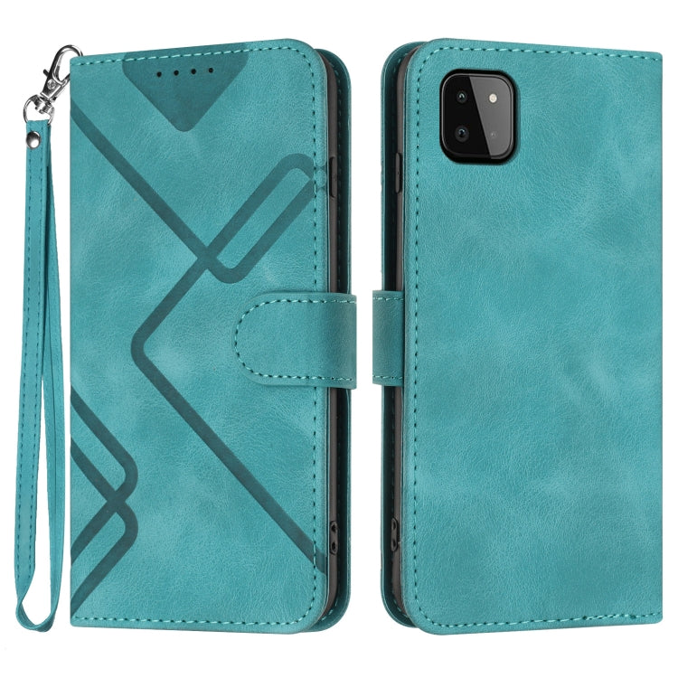 Line Pattern Skin Feel Leather Phone Case, For Samsung Galaxy S22 5G, For Samsung Galaxy A13 5G, For Samsung Galaxy Xcover 5, For Samsung Galaxy A03s 166mm, For Samsung Galaxy A41, For Samsung Galaxy A22 4G, For Samsung Galaxy A22 5G                   ...