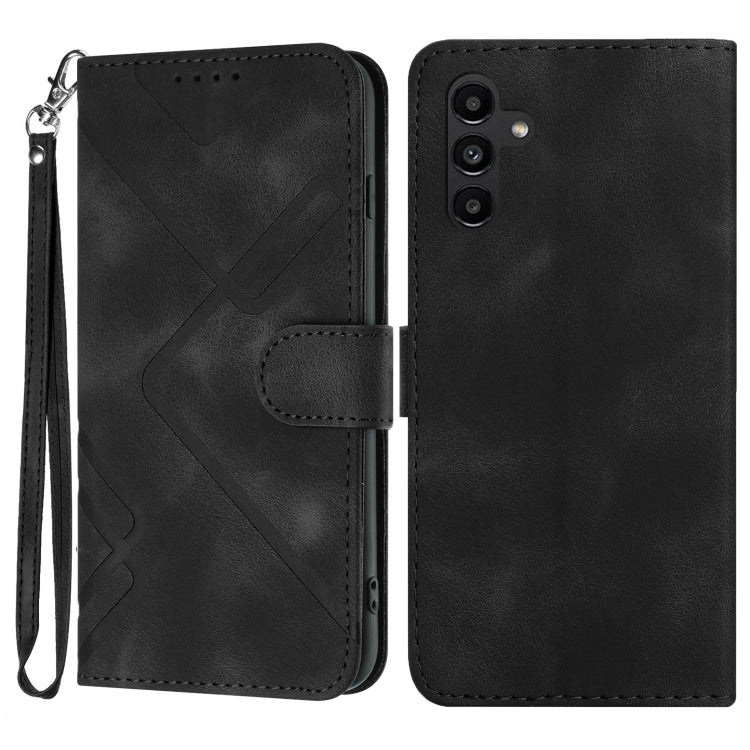 Line Pattern Skin Feel Leather Phone Case, For Samsung Galaxy A55, For Samsung Galaxy A35, For Samsung Galaxy A24 4G, For Samsung Galaxy A14 4G, For Samsung Galaxy A34 5G, For Samsung Galaxy A54 5G, For Samsung Galaxy A04e, For Samsung Galaxy S23 Ultra 5G