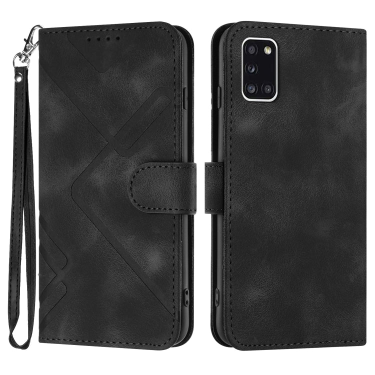 Line Pattern Skin Feel Leather Phone Case, For Samsung Galaxy A12, For Samsung Galaxy Note20 Ultra, For Samsung Galaxy Note20, For Samsung Galaxy A01 / M01, For Samsung Galaxy A21s, For Samsung Galaxy A51 5G, For Samsung Galaxy A71 5G                  ...