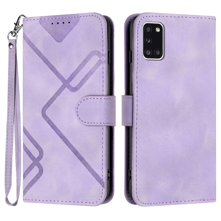 Line Pattern Skin Feel Leather Phone Case, For Samsung Galaxy A12, For Samsung Galaxy Note20 Ultra, For Samsung Galaxy Note20, For Samsung Galaxy A01 / M01, For Samsung Galaxy A21s, For Samsung Galaxy A51 5G, For Samsung Galaxy A71 5G                  ...