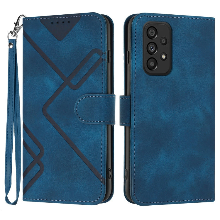 Line Pattern Skin Feel Leather Phone Case, For Samsung Galaxy A32 4G, For Samsung Galaxy A02 EU Version, For Samsung Galaxy A72 4G/5G, For Samsung Galaxy A52 4G/5G, For Samsung Galaxy S21 5G, For Samsung Galaxy S21+ 5G, For Samsung Galaxy S21 Ultra 5G ...