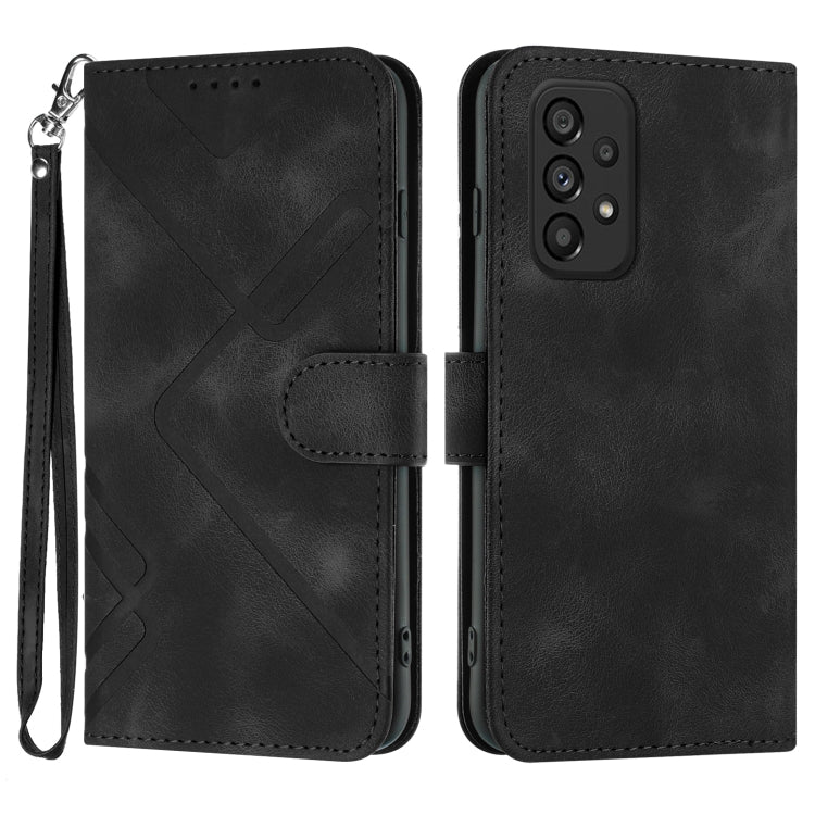 Line Pattern Skin Feel Leather Phone Case, For Samsung Galaxy A32 4G, For Samsung Galaxy A02 EU Version, For Samsung Galaxy A72 4G/5G, For Samsung Galaxy A52 4G/5G, For Samsung Galaxy S21 5G, For Samsung Galaxy S21+ 5G, For Samsung Galaxy S21 Ultra 5G ...