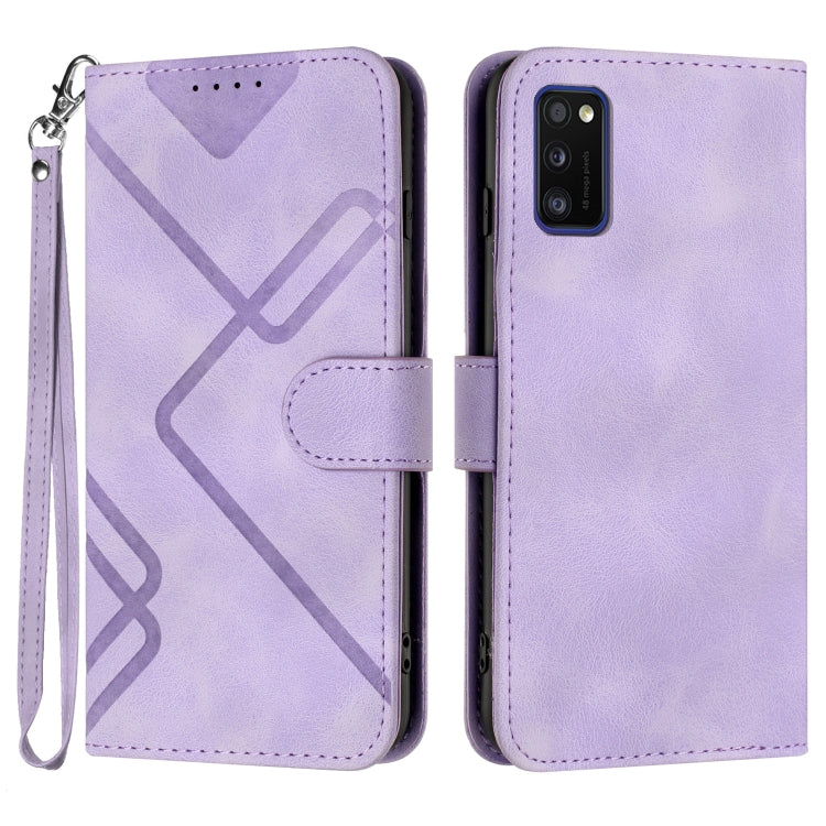 Line Pattern Skin Feel Leather Phone Case, For Samsung Galaxy S22 5G, For Samsung Galaxy A13 5G, For Samsung Galaxy Xcover 5, For Samsung Galaxy A03s 166mm, For Samsung Galaxy A41, For Samsung Galaxy A22 4G, For Samsung Galaxy A22 5G                   ...