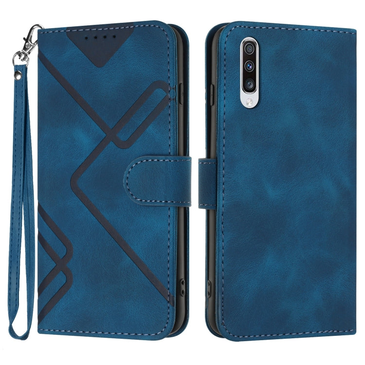 Line Pattern Skin Feel Leather Phone Case, For Samsung Galaxy A11 EU Version, For Samsung Galaxy S20, For Samsung Galaxy S20+, For Samsung Galaxy A21 EU Version, For Samsung Galaxy A71 4G, For Samsung Galaxy A51 4G, For Samsung Galaxy A50 / A50s       ...
