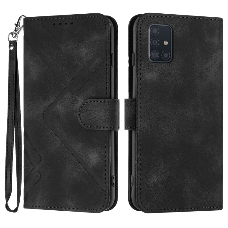 Line Pattern Skin Feel Leather Phone Case, For Samsung Galaxy A11 EU Version, For Samsung Galaxy S20, For Samsung Galaxy S20+, For Samsung Galaxy A21 EU Version, For Samsung Galaxy A71 4G, For Samsung Galaxy A51 4G, For Samsung Galaxy A50 / A50s       ...