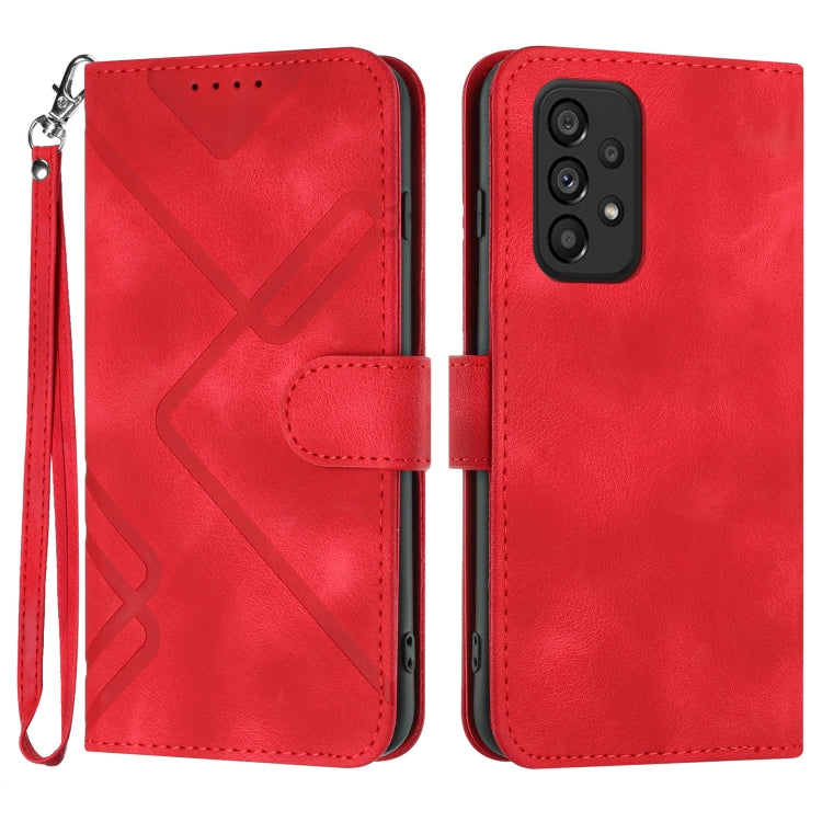 Line Pattern Skin Feel Leather Phone Case, For Samsung Galaxy A32 4G, For Samsung Galaxy A02 EU Version, For Samsung Galaxy A72 4G/5G, For Samsung Galaxy A52 4G/5G, For Samsung Galaxy S21 5G, For Samsung Galaxy S21+ 5G, For Samsung Galaxy S21 Ultra 5G ...