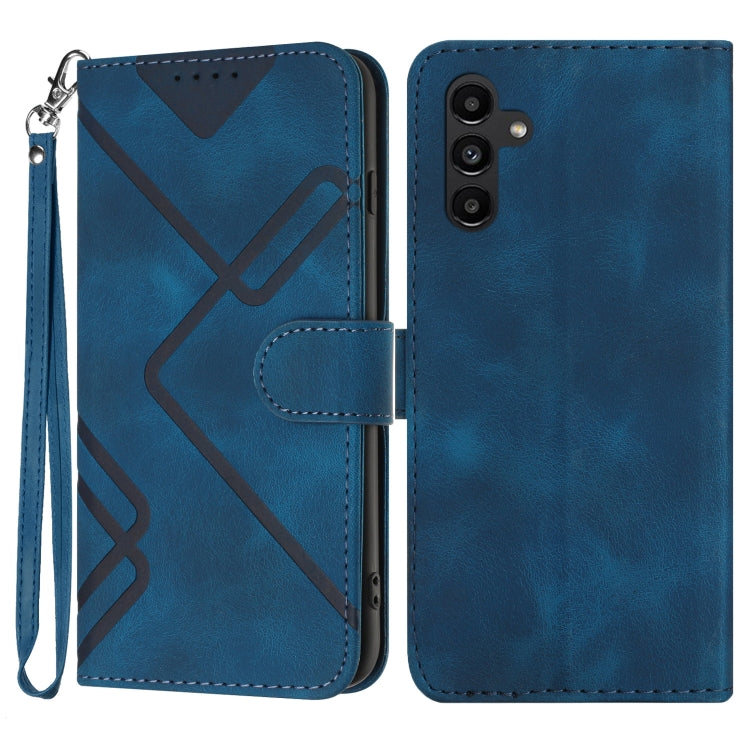 Line Pattern Skin Feel Leather Phone Case, For Samsung Galaxy A55, For Samsung Galaxy A35, For Samsung Galaxy A24 4G, For Samsung Galaxy A14 4G, For Samsung Galaxy A34 5G, For Samsung Galaxy A54 5G, For Samsung Galaxy A04e, For Samsung Galaxy S23 Ultra 5G