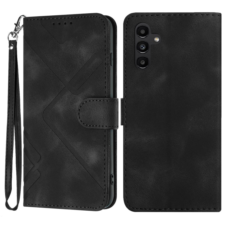 Line Pattern Skin Feel Leather Phone Case, For Samsung Galaxy A55, For Samsung Galaxy A35, For Samsung Galaxy A24 4G, For Samsung Galaxy A14 4G, For Samsung Galaxy A34 5G, For Samsung Galaxy A54 5G, For Samsung Galaxy A04e, For Samsung Galaxy S23 Ultra 5G