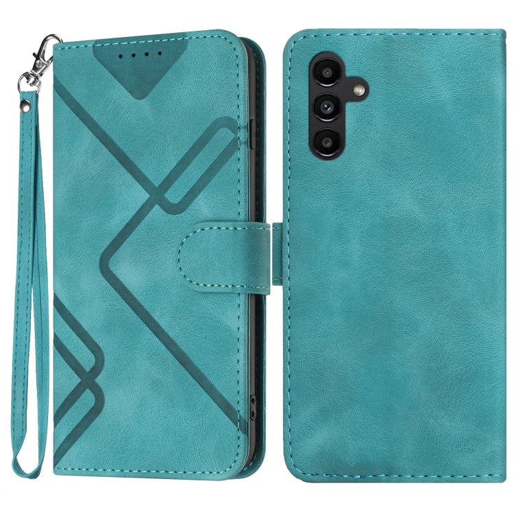 Line Pattern Skin Feel Leather Phone Case, For Samsung Galaxy A55, For Samsung Galaxy A35, For Samsung Galaxy A24 4G, For Samsung Galaxy A14 4G, For Samsung Galaxy A34 5G, For Samsung Galaxy A54 5G, For Samsung Galaxy A04e, For Samsung Galaxy S23 Ultra 5G