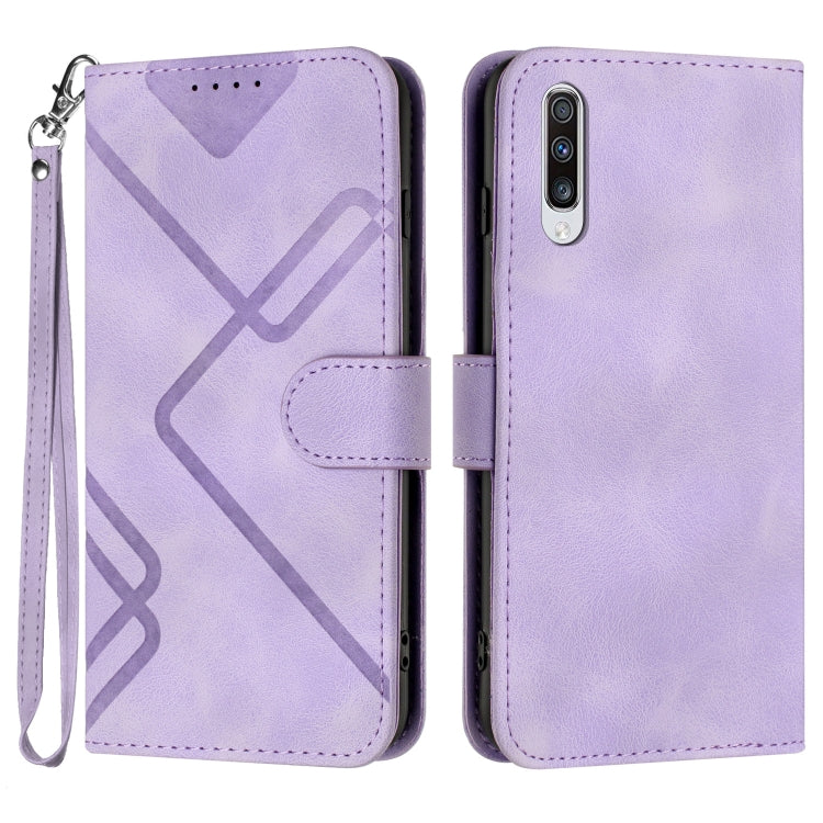 Line Pattern Skin Feel Leather Phone Case, For Samsung Galaxy A20s, For Samsung Galaxy Note10+, For Samsung Galaxy A20e / A10e, For Samsung Galaxy A70, For Samsung Galaxy A40, For Samsung Galaxy A10 / M10, For Samsung Galaxy A20 / A30                  ...