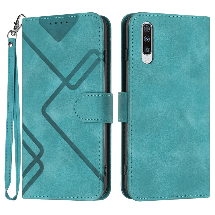 Line Pattern Skin Feel Leather Phone Case, For Samsung Galaxy A20s, For Samsung Galaxy Note10+, For Samsung Galaxy A20e / A10e, For Samsung Galaxy A70, For Samsung Galaxy A40, For Samsung Galaxy A10 / M10, For Samsung Galaxy A20 / A30                  ...