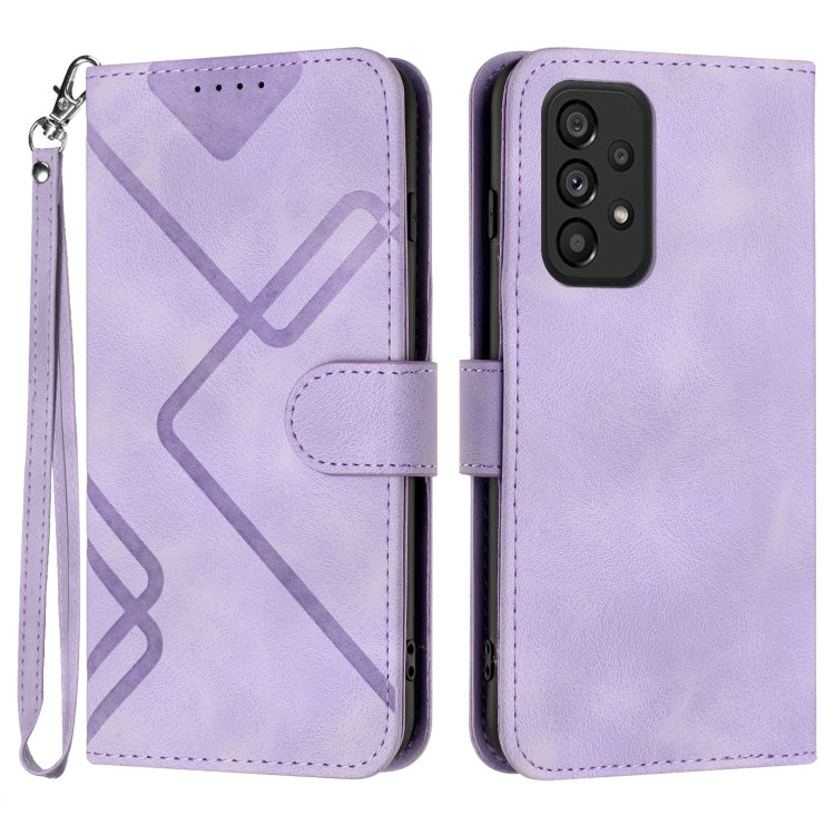 Line Pattern Skin Feel Leather Phone Case, For Samsung Galaxy A32 4G, For Samsung Galaxy A02 EU Version, For Samsung Galaxy A72 4G/5G, For Samsung Galaxy A52 4G/5G, For Samsung Galaxy S21 5G, For Samsung Galaxy S21+ 5G, For Samsung Galaxy S21 Ultra 5G ...