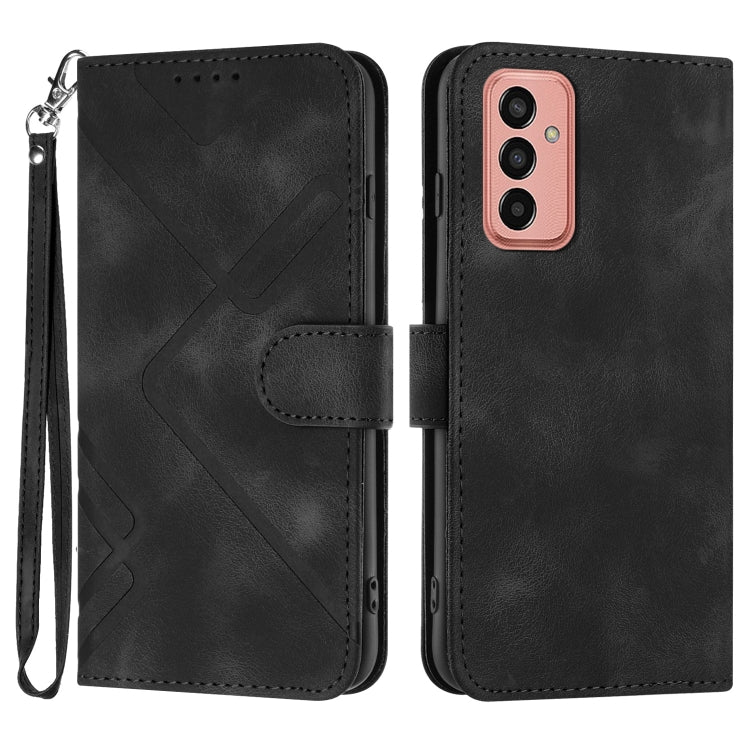 Line Pattern Skin Feel Leather Phone Case, For Samsung Galaxy S23+ 5G, For Samsung Galaxy S23 5G, For Samsung Galaxy A14 5G, For Samsung Galaxy M13 India / F13, For Samsung Galaxy S20 FE, For Samsung Galaxy Xcover6 Pro, For Samsung Galaxy M53 5G       ...
