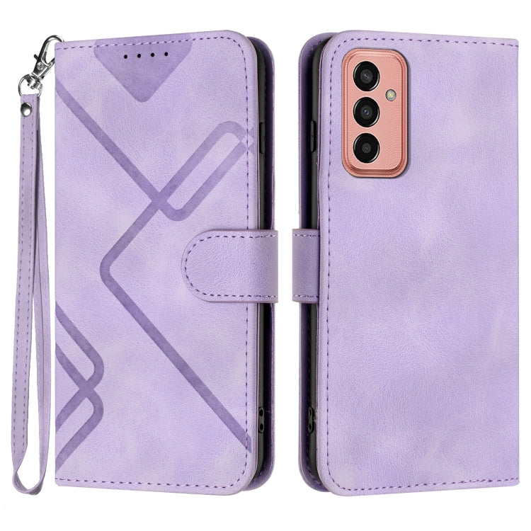 Line Pattern Skin Feel Leather Phone Case, For Samsung Galaxy S23+ 5G, For Samsung Galaxy S23 5G, For Samsung Galaxy A14 5G, For Samsung Galaxy M13 India / F13, For Samsung Galaxy S20 FE, For Samsung Galaxy Xcover6 Pro, For Samsung Galaxy M53 5G       ...