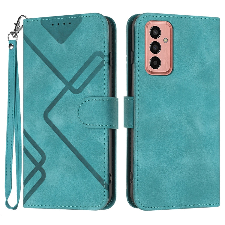 Line Pattern Skin Feel Leather Phone Case, For Samsung Galaxy S23+ 5G, For Samsung Galaxy S23 5G, For Samsung Galaxy A14 5G, For Samsung Galaxy M13 India / F13, For Samsung Galaxy S20 FE, For Samsung Galaxy Xcover6 Pro, For Samsung Galaxy M53 5G       ...