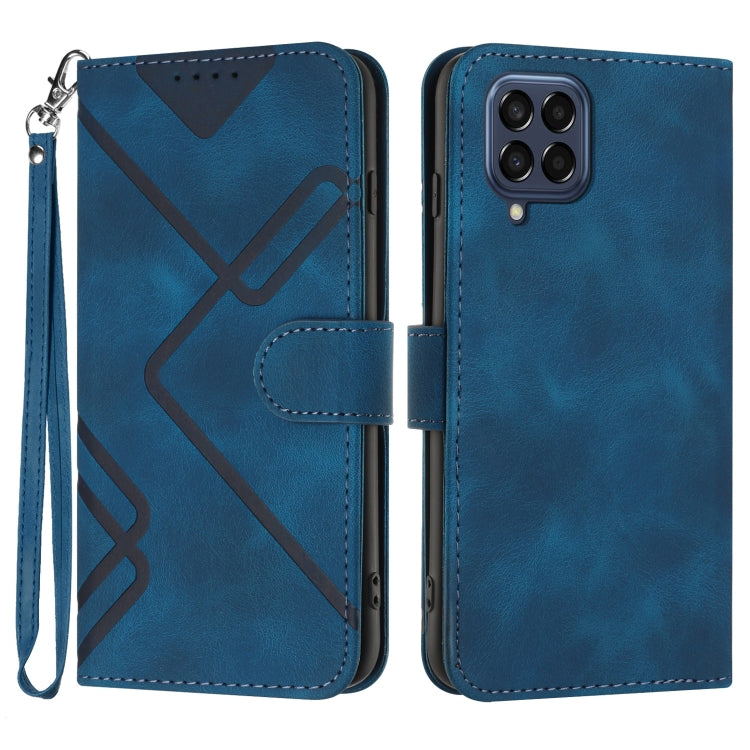 Line Pattern Skin Feel Leather Phone Case, For Samsung Galaxy S23+ 5G, For Samsung Galaxy S23 5G, For Samsung Galaxy A14 5G, For Samsung Galaxy M13 India / F13, For Samsung Galaxy S20 FE, For Samsung Galaxy Xcover6 Pro, For Samsung Galaxy M53 5G       ...