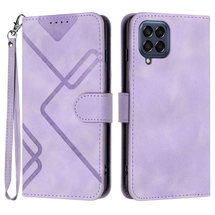 Line Pattern Skin Feel Leather Phone Case, For Samsung Galaxy S23+ 5G, For Samsung Galaxy S23 5G, For Samsung Galaxy A14 5G, For Samsung Galaxy M13 India / F13, For Samsung Galaxy S20 FE, For Samsung Galaxy Xcover6 Pro, For Samsung Galaxy M53 5G       ...