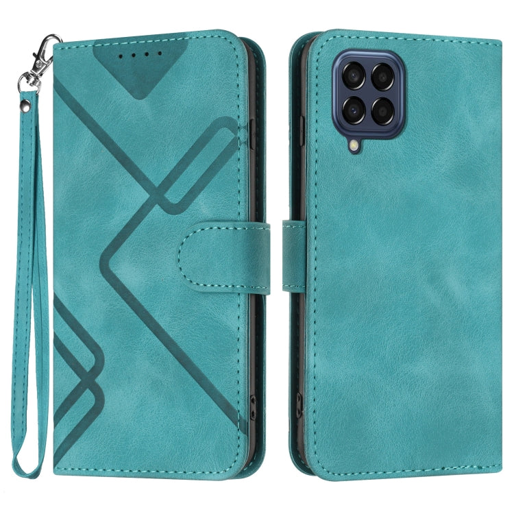 Line Pattern Skin Feel Leather Phone Case, For Samsung Galaxy S23+ 5G, For Samsung Galaxy S23 5G, For Samsung Galaxy A14 5G, For Samsung Galaxy M13 India / F13, For Samsung Galaxy S20 FE, For Samsung Galaxy Xcover6 Pro, For Samsung Galaxy M53 5G       ...