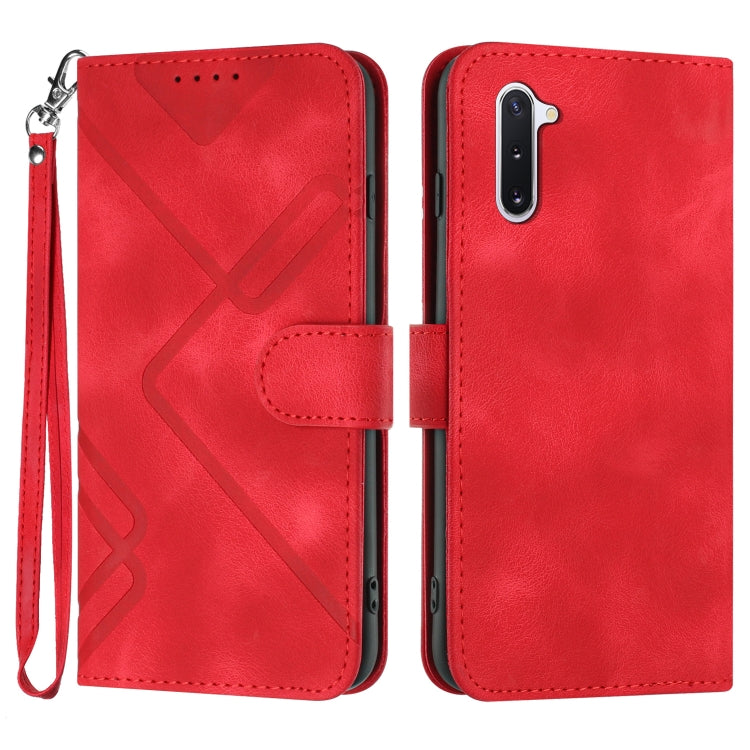 Line Pattern Skin Feel Leather Phone Case, For Samsung Galaxy A11 EU Version, For Samsung Galaxy S20, For Samsung Galaxy S20+, For Samsung Galaxy A21 EU Version, For Samsung Galaxy A71 4G, For Samsung Galaxy A51 4G, For Samsung Galaxy A50 / A50s       ...